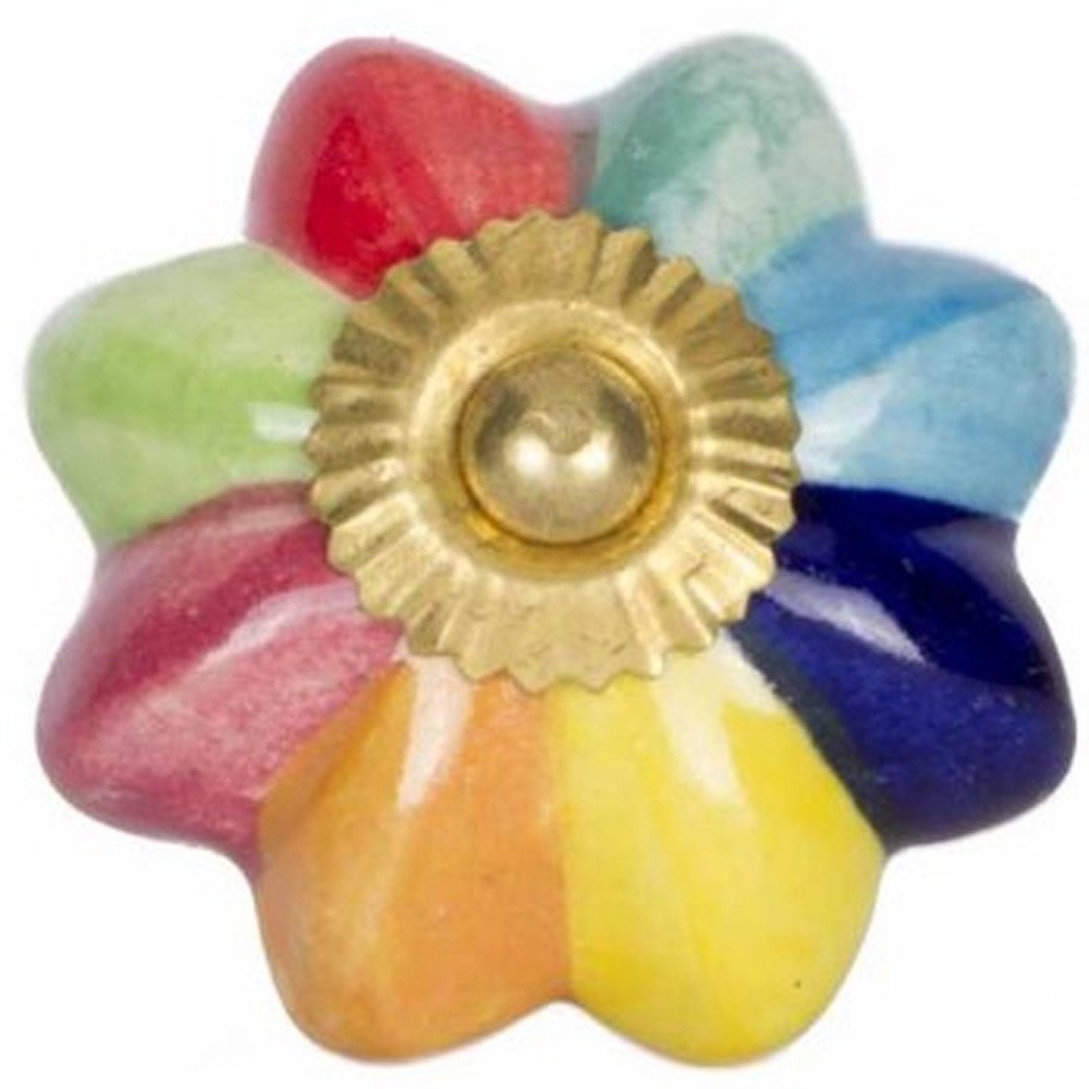 1.5" X 1.5" X 1.5" Green Blue Red And Yellow Knobs 12 Pack