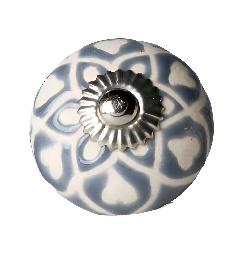 1.5" X 1.5" X 1.5" Blue Cream (Beige) With Silver Knobs 12 Pack