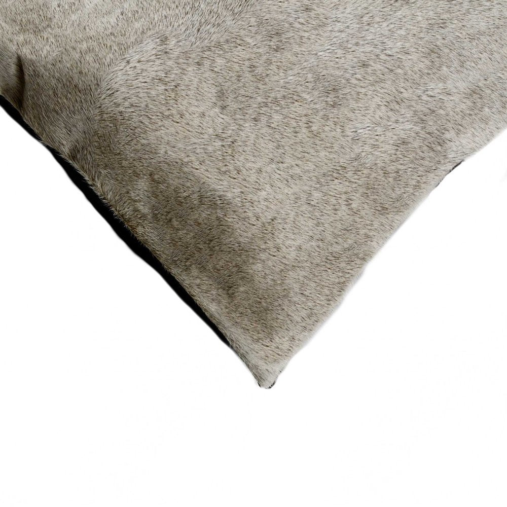 Set of Two 18" Navy Cowhide Throw Pillow