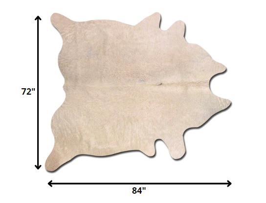 6' X 7' Black Cowhide Area Rug