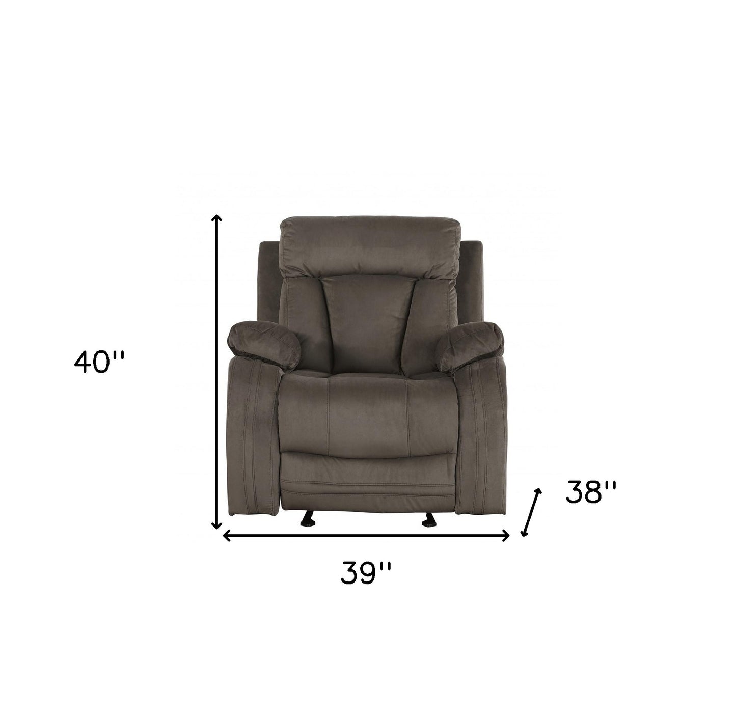 40" Modern Brown Fabric Chair