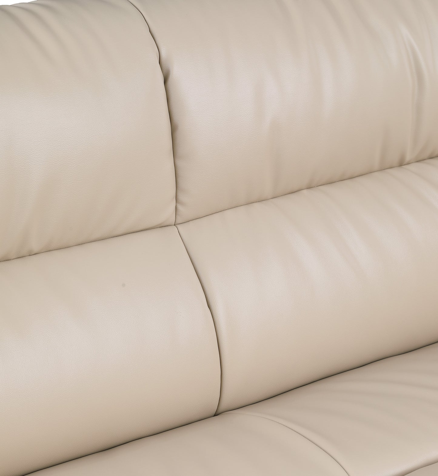 47" Beige And Silver Leather Match Club Chair