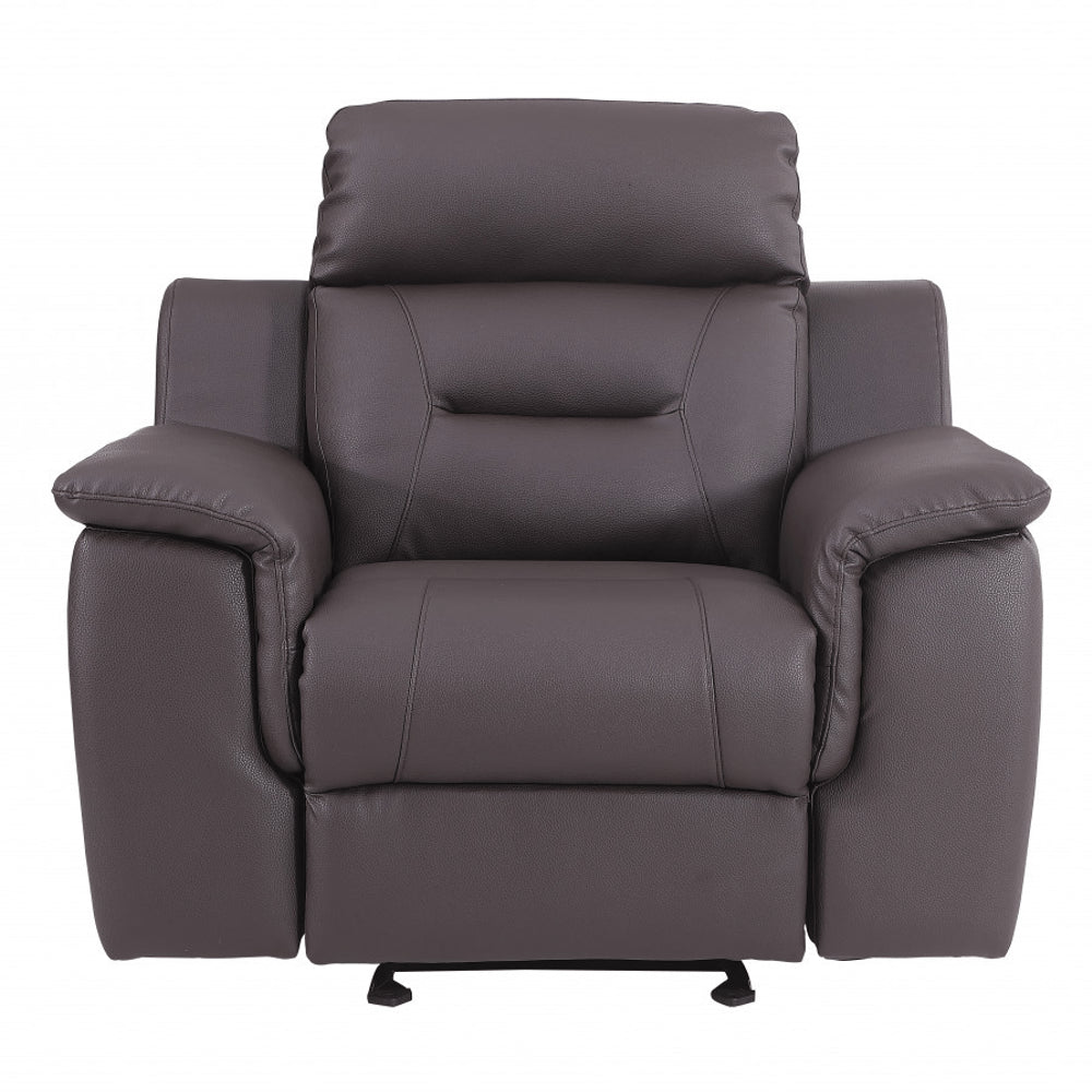 41" Brown Fascinating Leather Reclining Chair