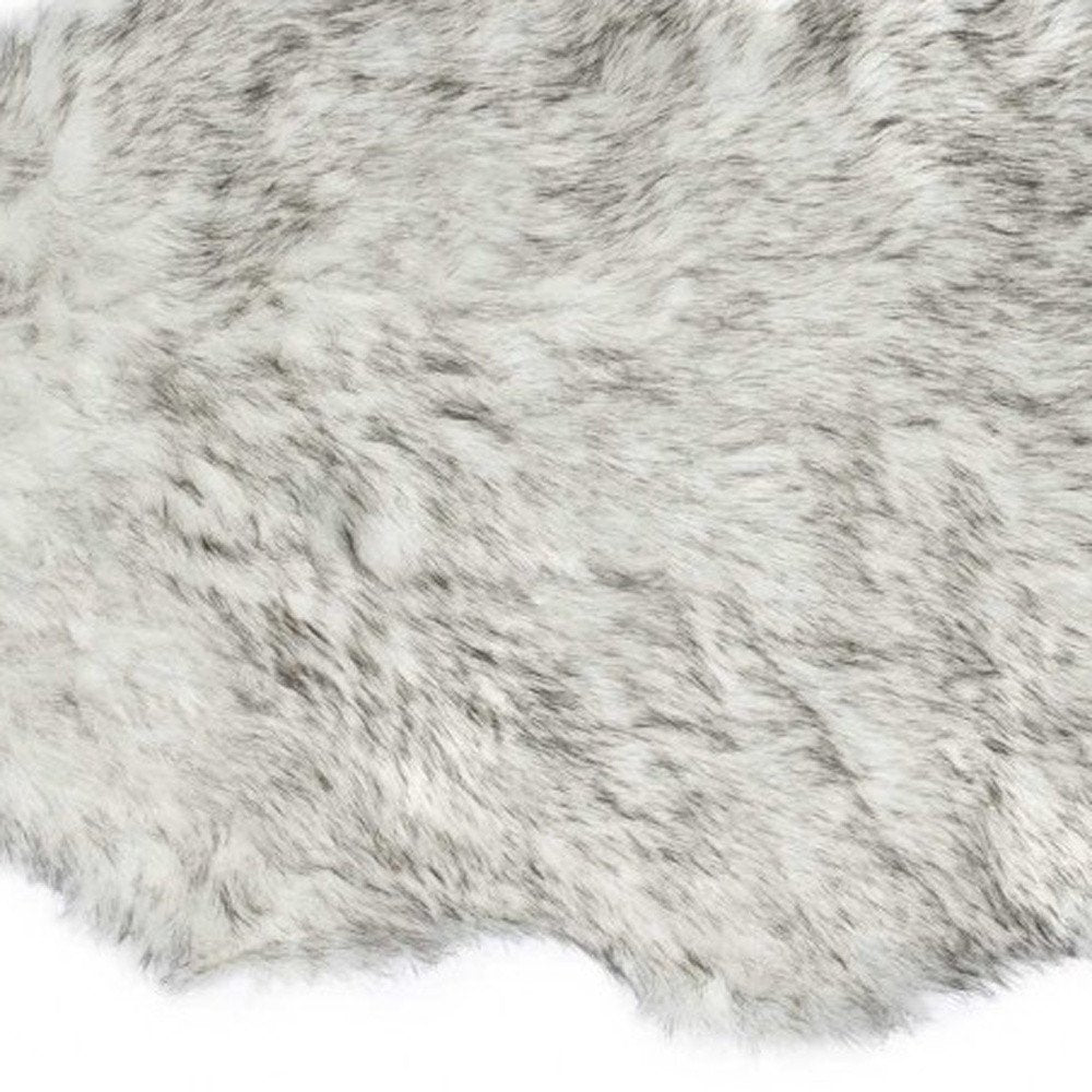 6' Gray Shag Area Rug