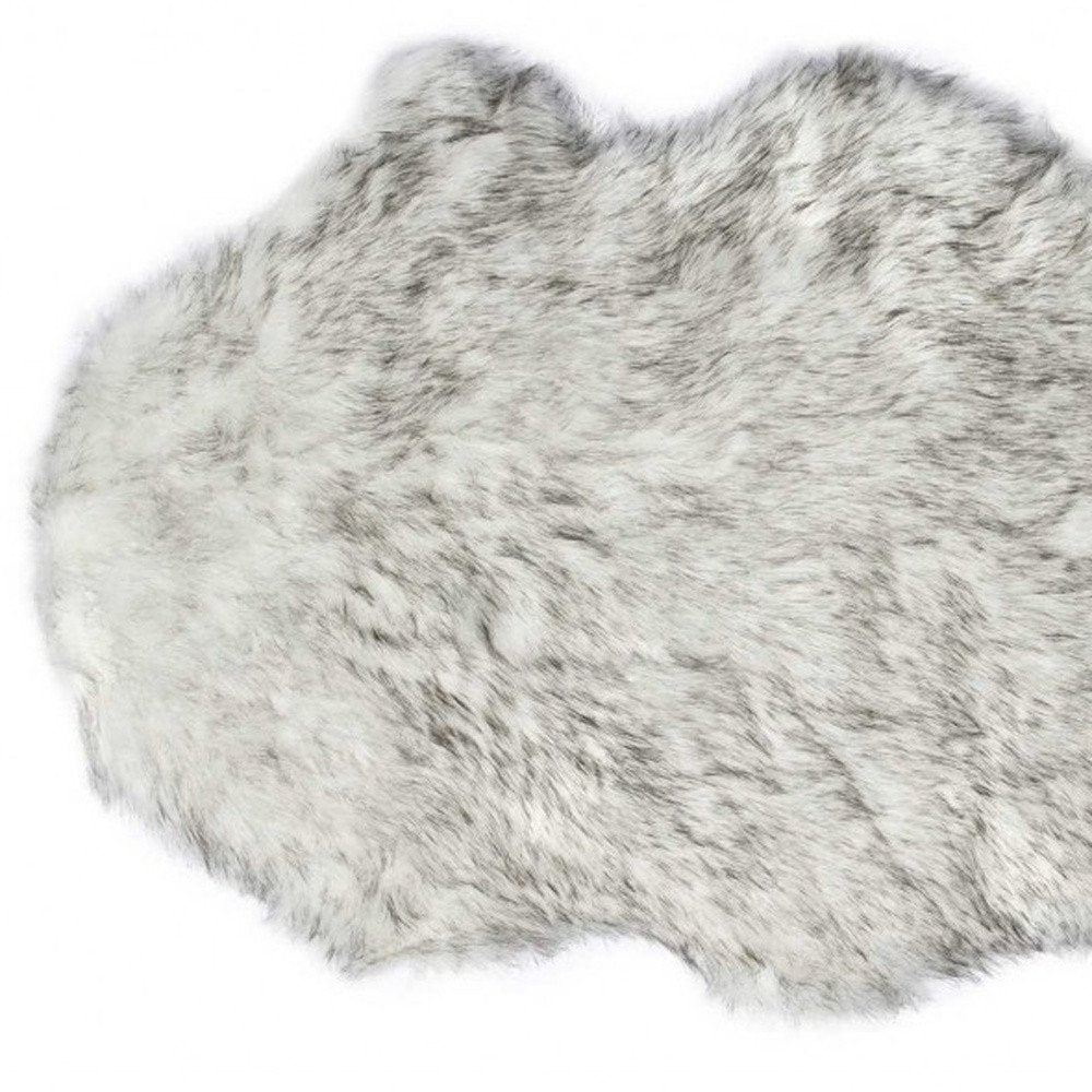 6' Gray Shag Area Rug