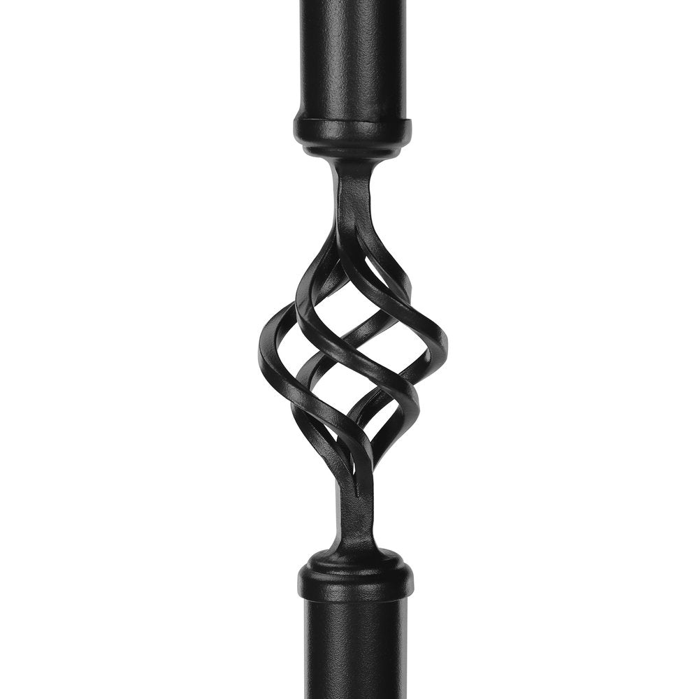 21" X 21" X 74" Black Metal Coat Rack