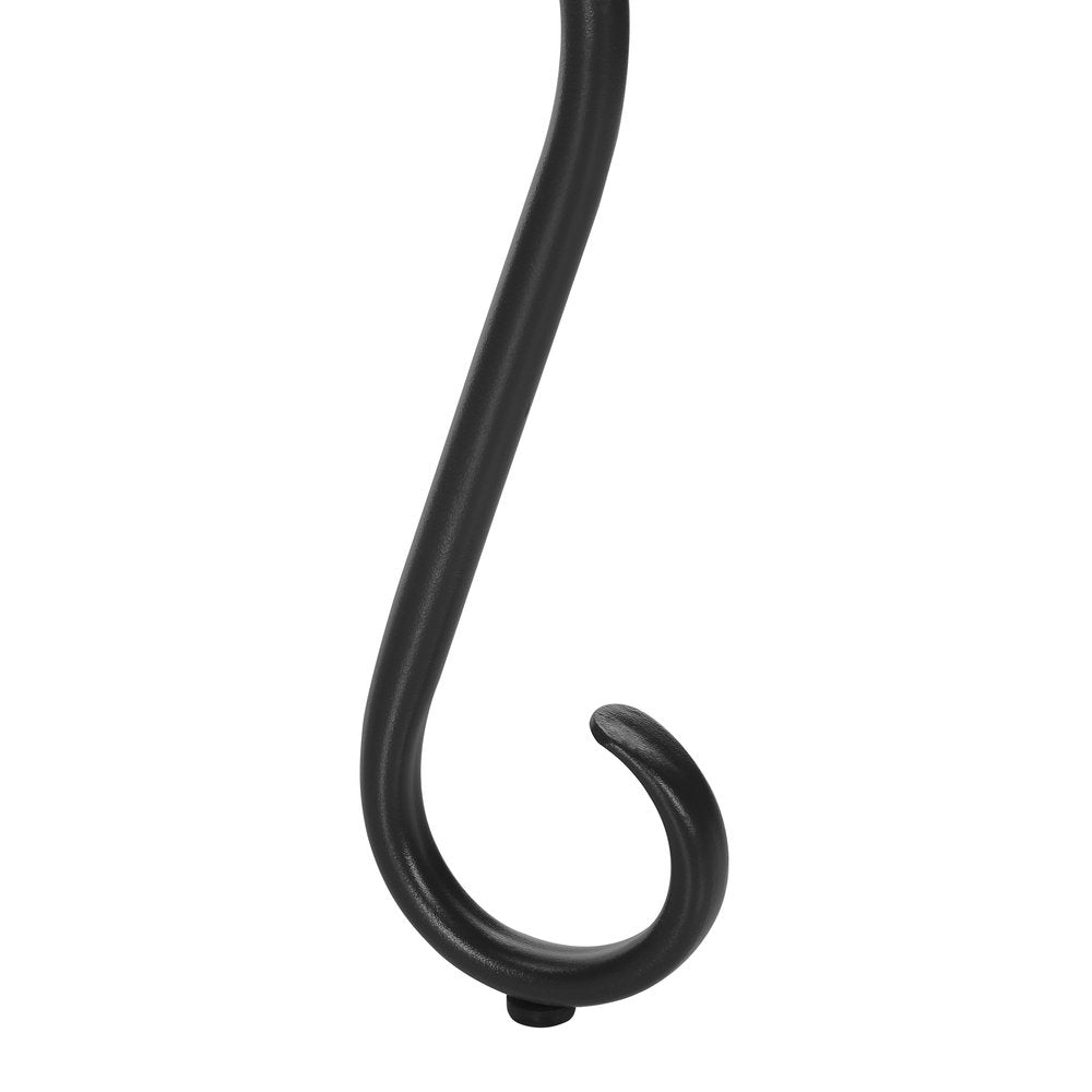 21" X 21" X 74" Black Metal Coat Rack