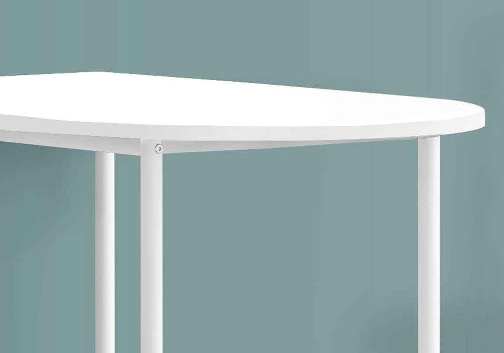 24" White Free Form Manufactured Wood Bar Table