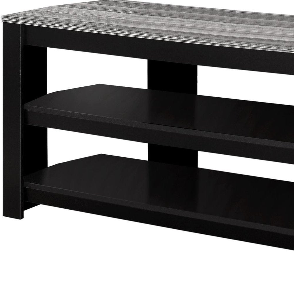 42" Ash Gray Open Shelving TV Stand
