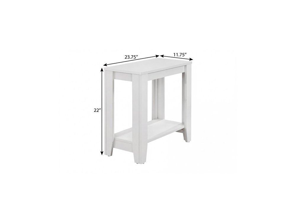 22" Deep Taupe End Table With Shelf