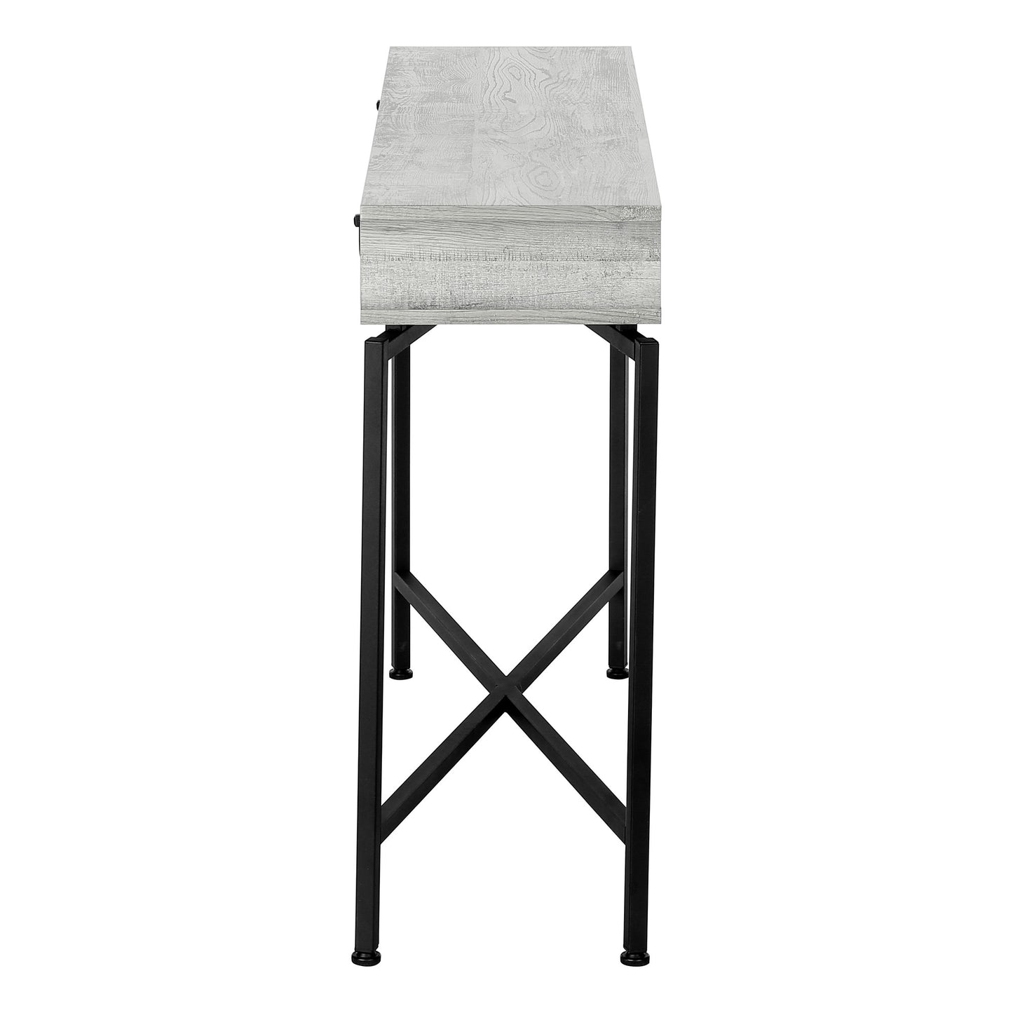 43" Brown And Black Cross Leg Console Table