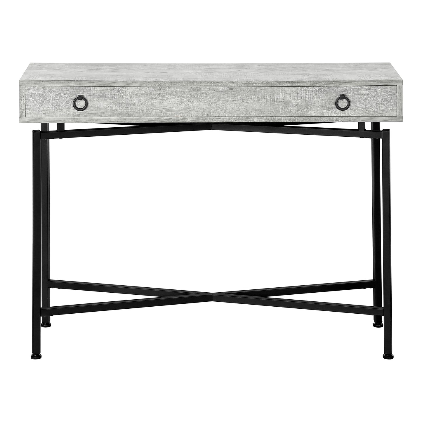 43" Brown And Black Cross Leg Console Table