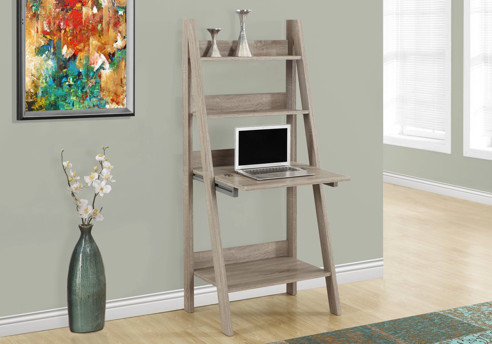 19" Taupe Ladder Desk