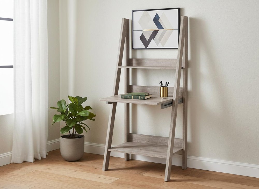 19" Taupe Ladder Desk