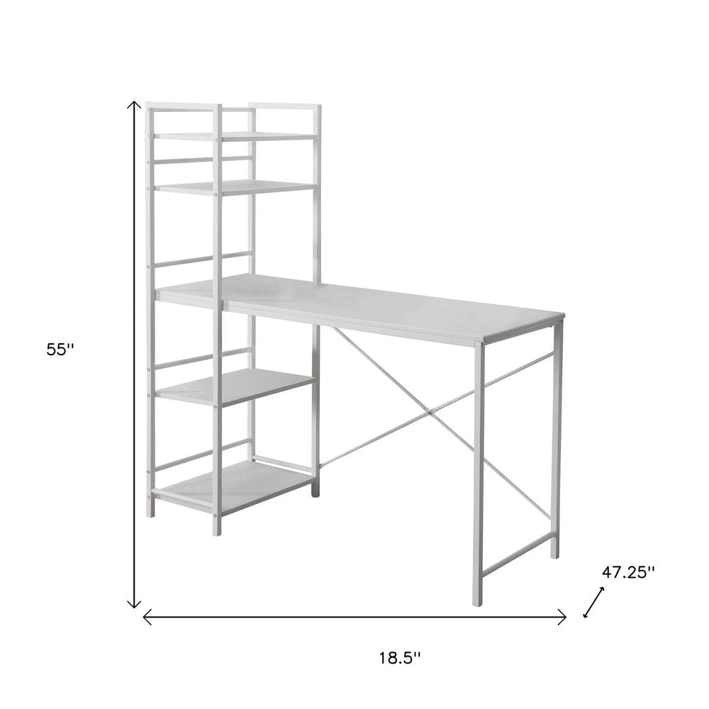 19" White Computer Desk