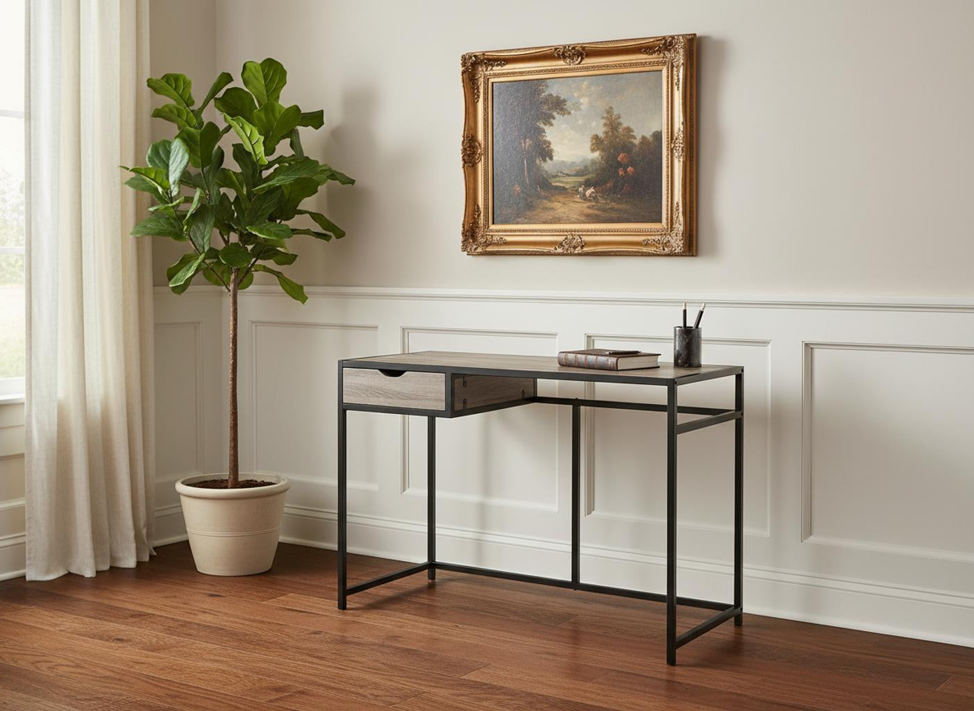 20" Black Computer Desk