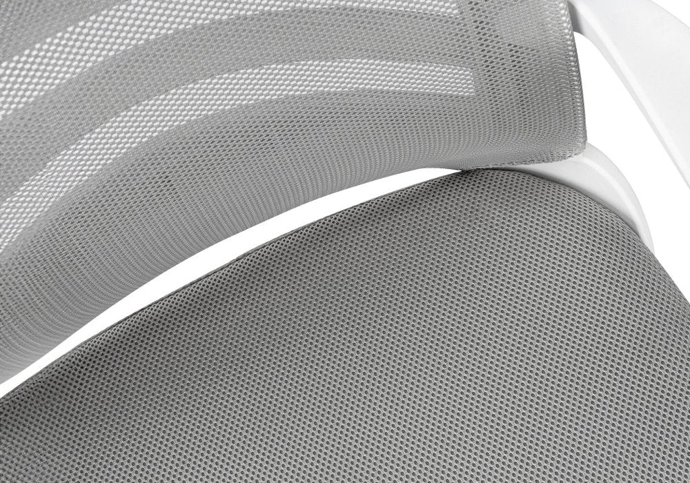 Black Polyester Seat Swivel Adjustable Task Chair Mesh Back Plastic Frame