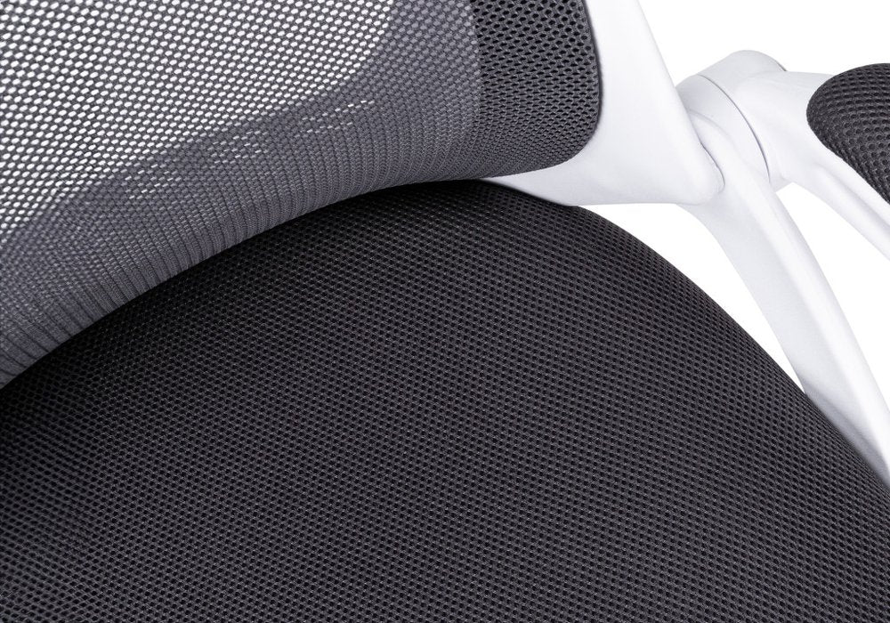 Black Polyester Seat Swivel Adjustable Executive Chair Mesh Back Plastic Frame