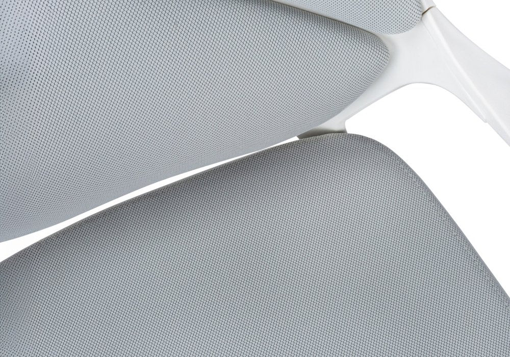 Gray Fabric Tufted Seat Swivel Adjustable Executive Chair Fabric Back Plastic Frame