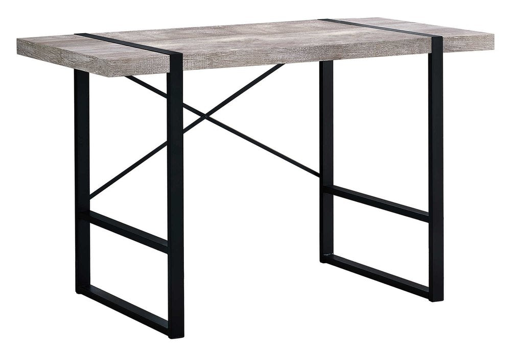 24" Taupe and Black Computer Desk
