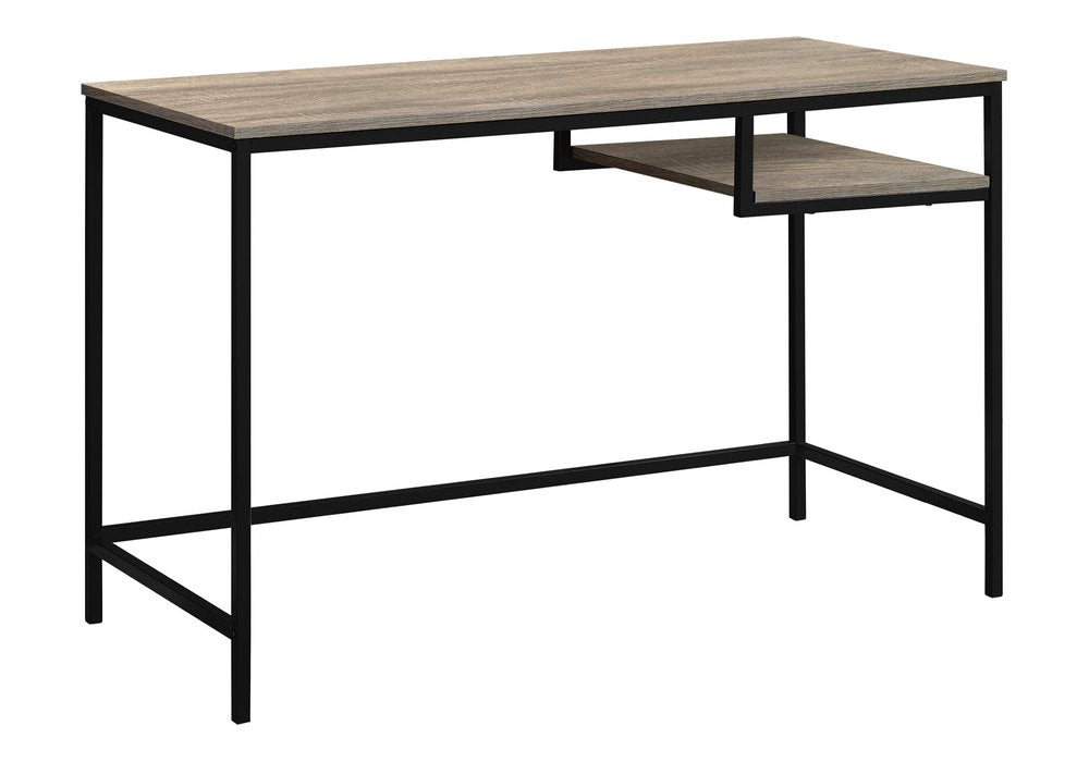 22" White and Silver Computer Desk
