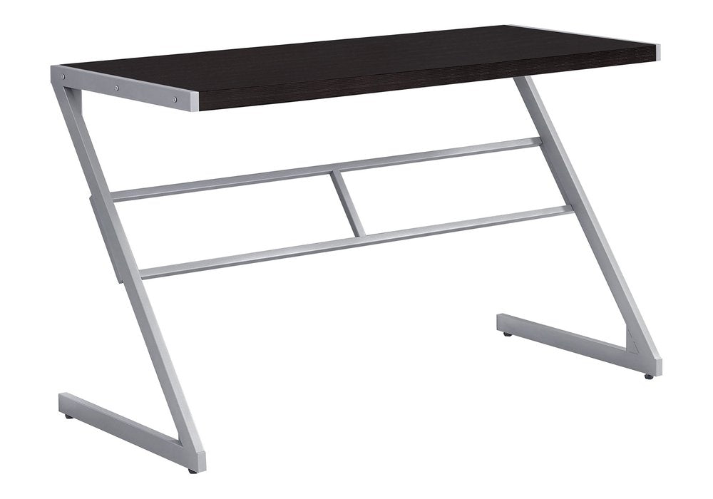 22" White and Silver Computer Desk