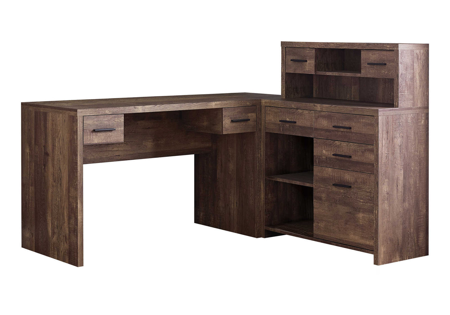 24" Gray and Black Computer Desk With Three Drawers