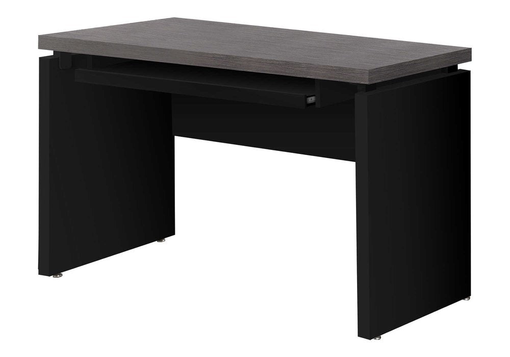 24" Gray and Black Computer Desk