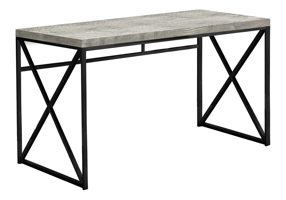 24" Gray and Black Computer Desk