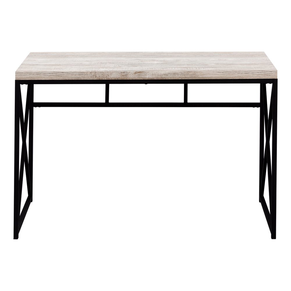 24" Taupe and Black Computer Desk
