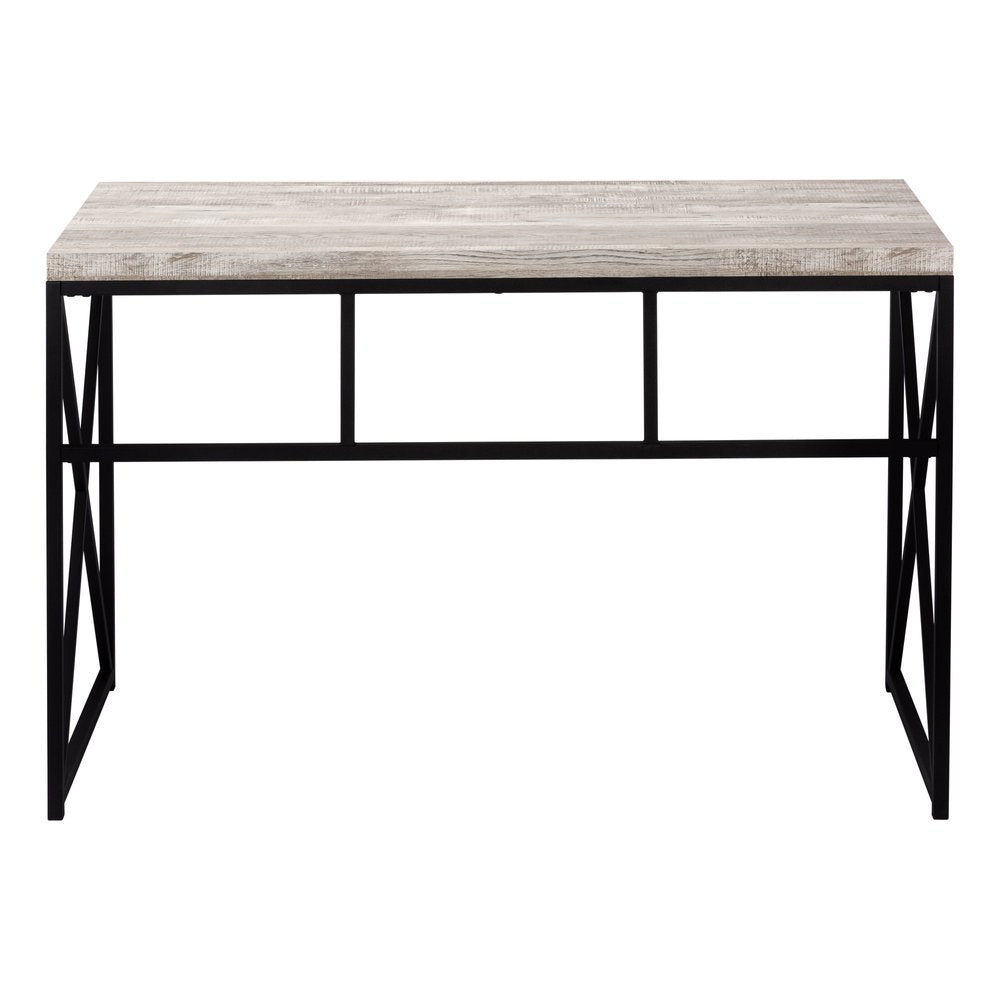 24" Taupe and Black Computer Desk