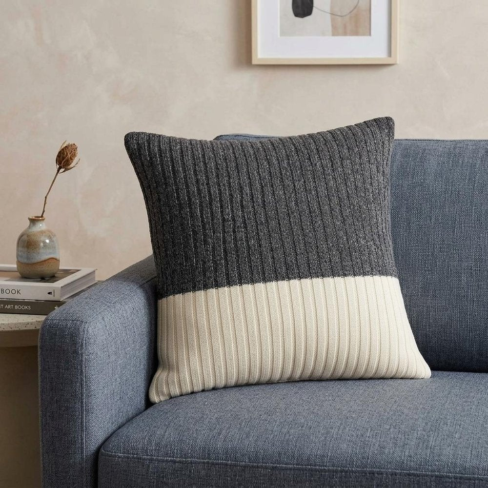 20" X 7" X 20" Beautiful Transitional Tan Accent Pillow Cover With Poly Insert