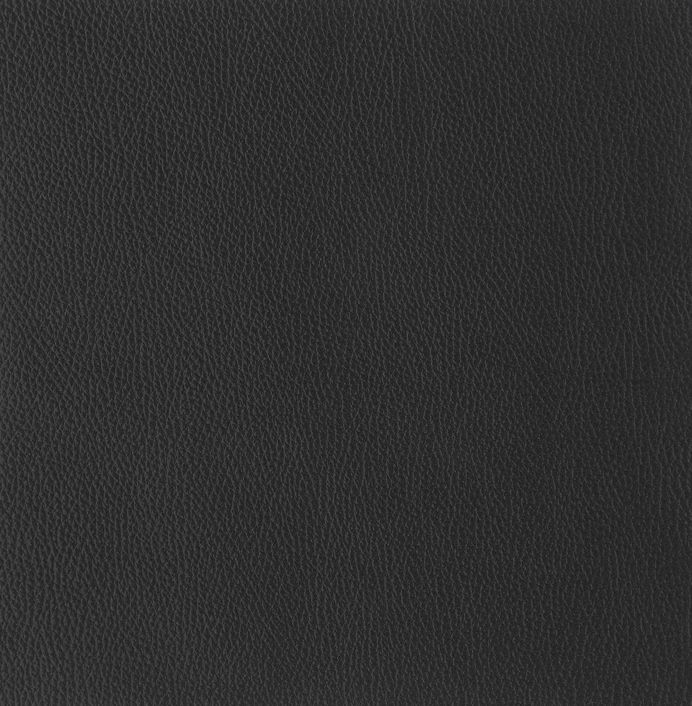 Two Piece Indoor Black Italian Leather Five Person Seating Set