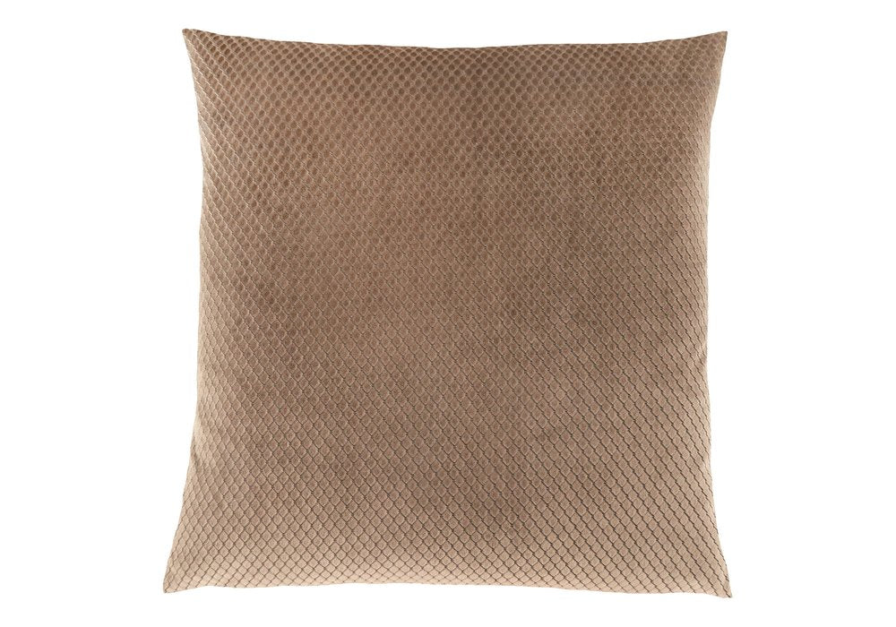 18" X 18" Silver Velvet Polyester Diamond Zippered Pillow