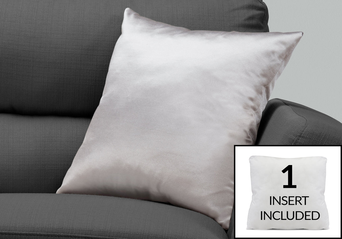 18" X 18" Gold Polyester Zippered Pillow