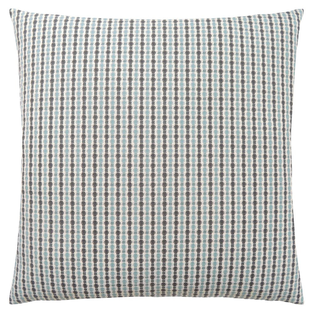 Set Of Two 18" X 18" Taupe Polyester Striped Zippered Pillow