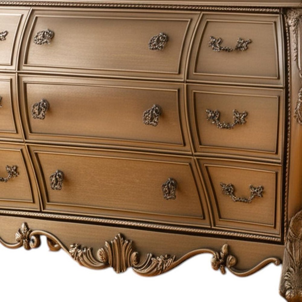 23" Brown Solid Wood Combo Dresser