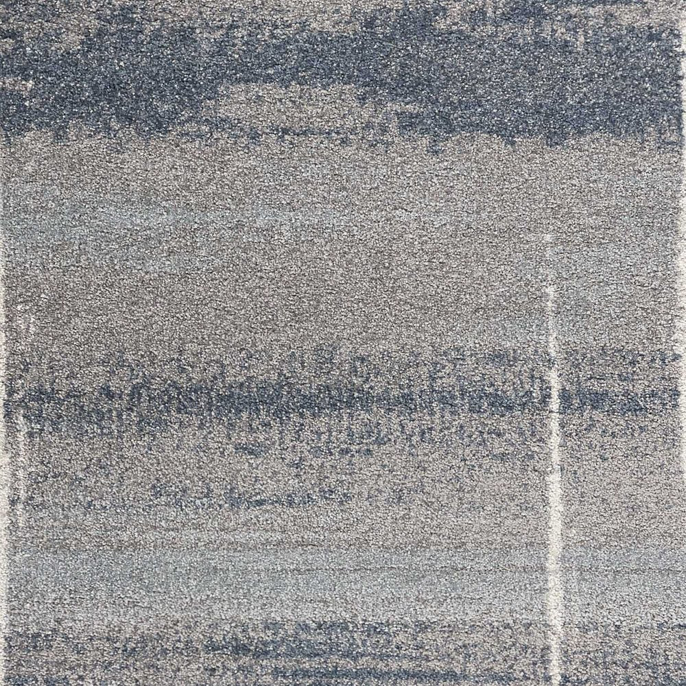 5' X 8' Blue And Gray Abstract Area Rug