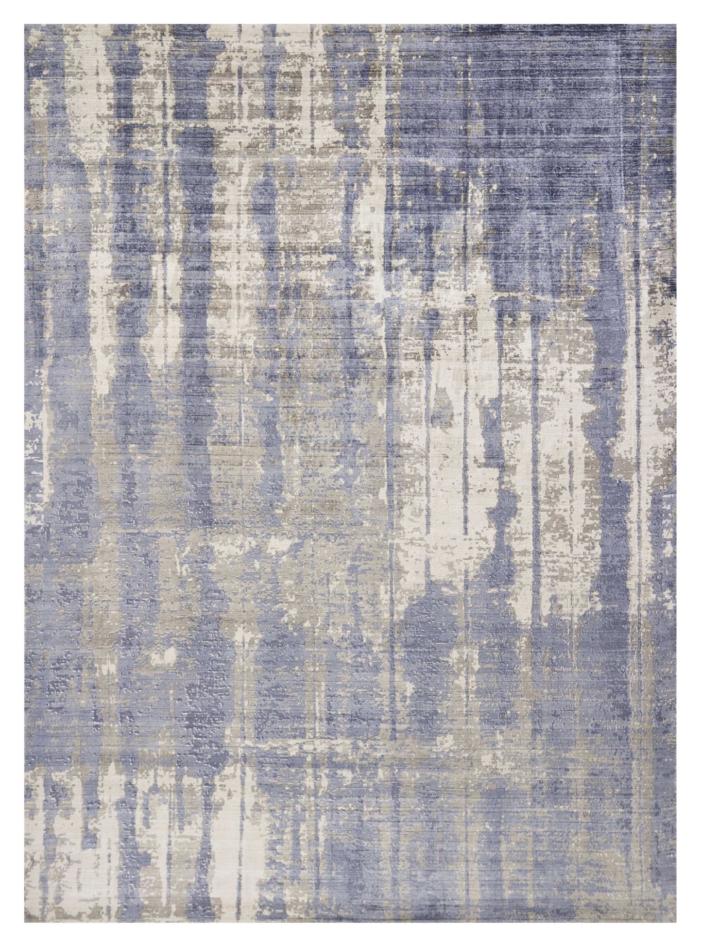 5' X 7' Gray And Ivory Abstract Hand Loomed Area Rug