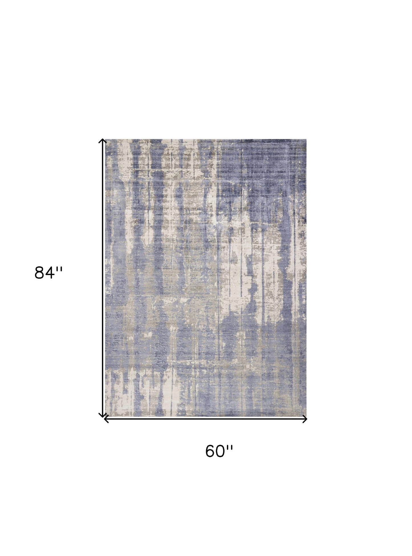 5' X 7' Gray And Ivory Abstract Hand Loomed Area Rug