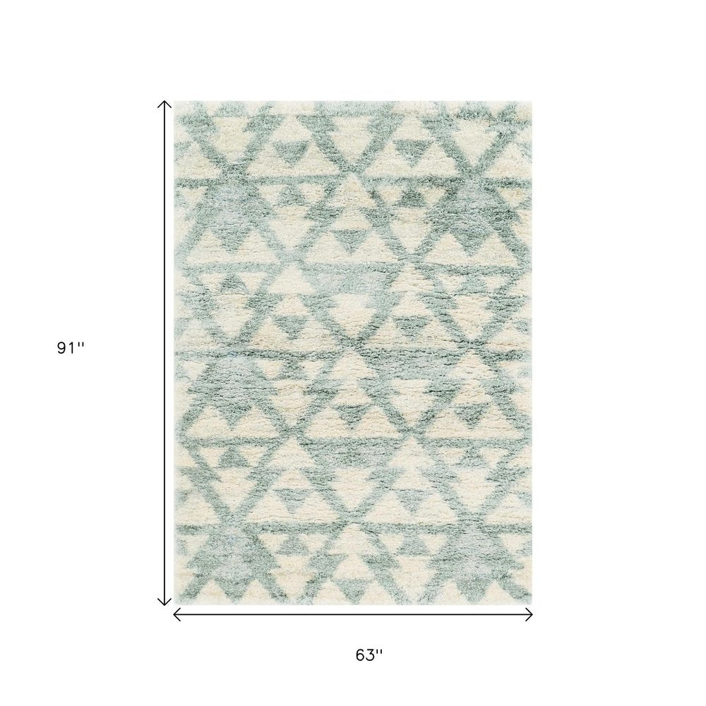 8' X 13' Ivory And Gray Geometric Area Rug