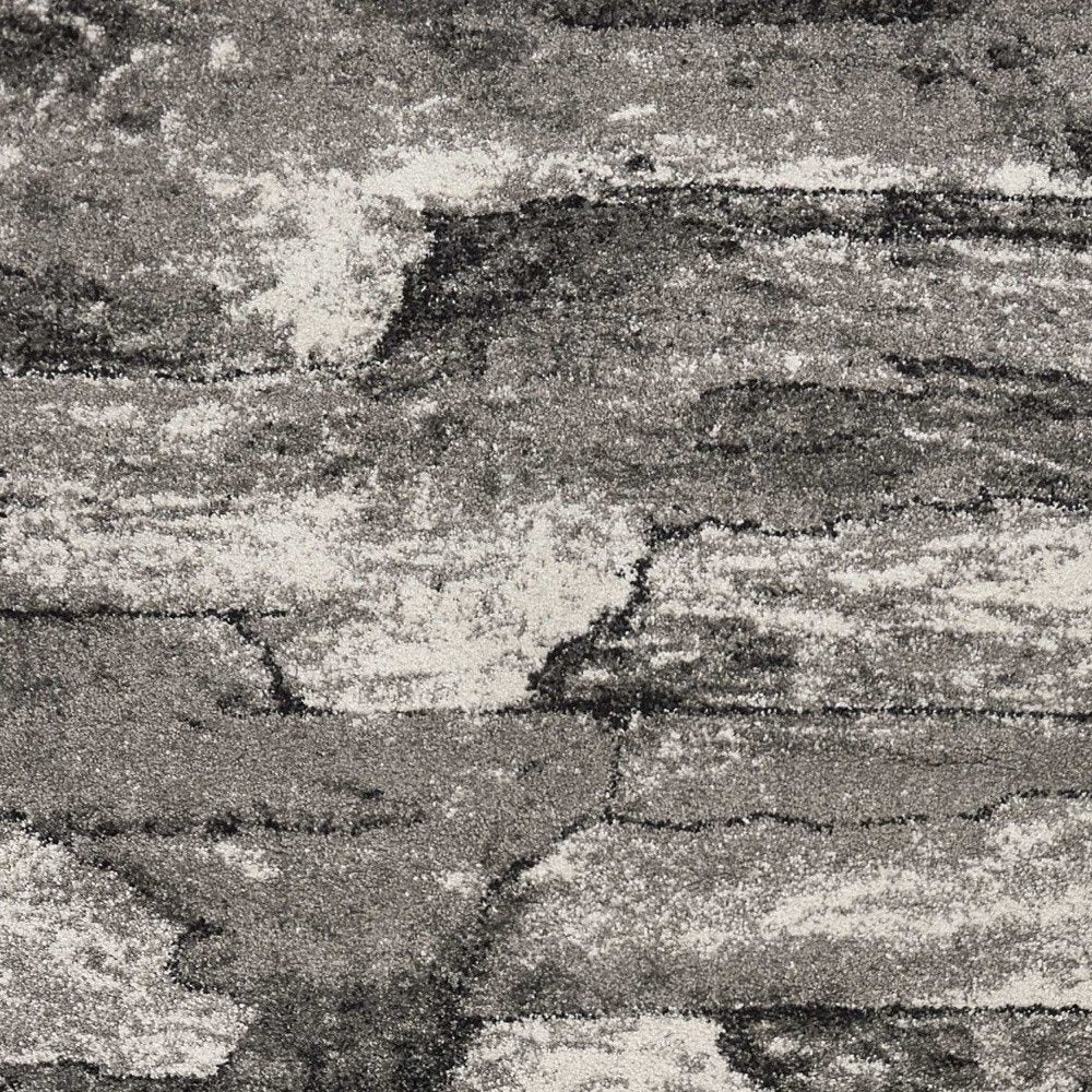 8' X 11' Gray Abstract Area Rug