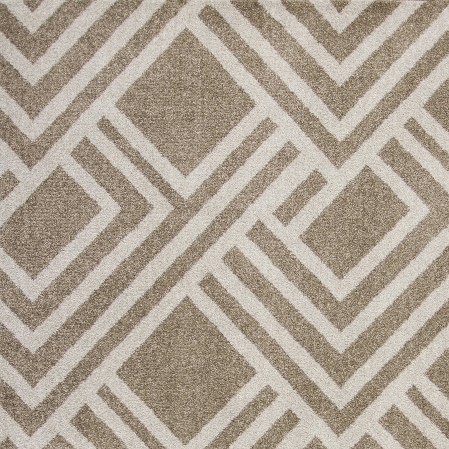 3' X 5' Beige Geometric Indoor Outdoor Area Rug
