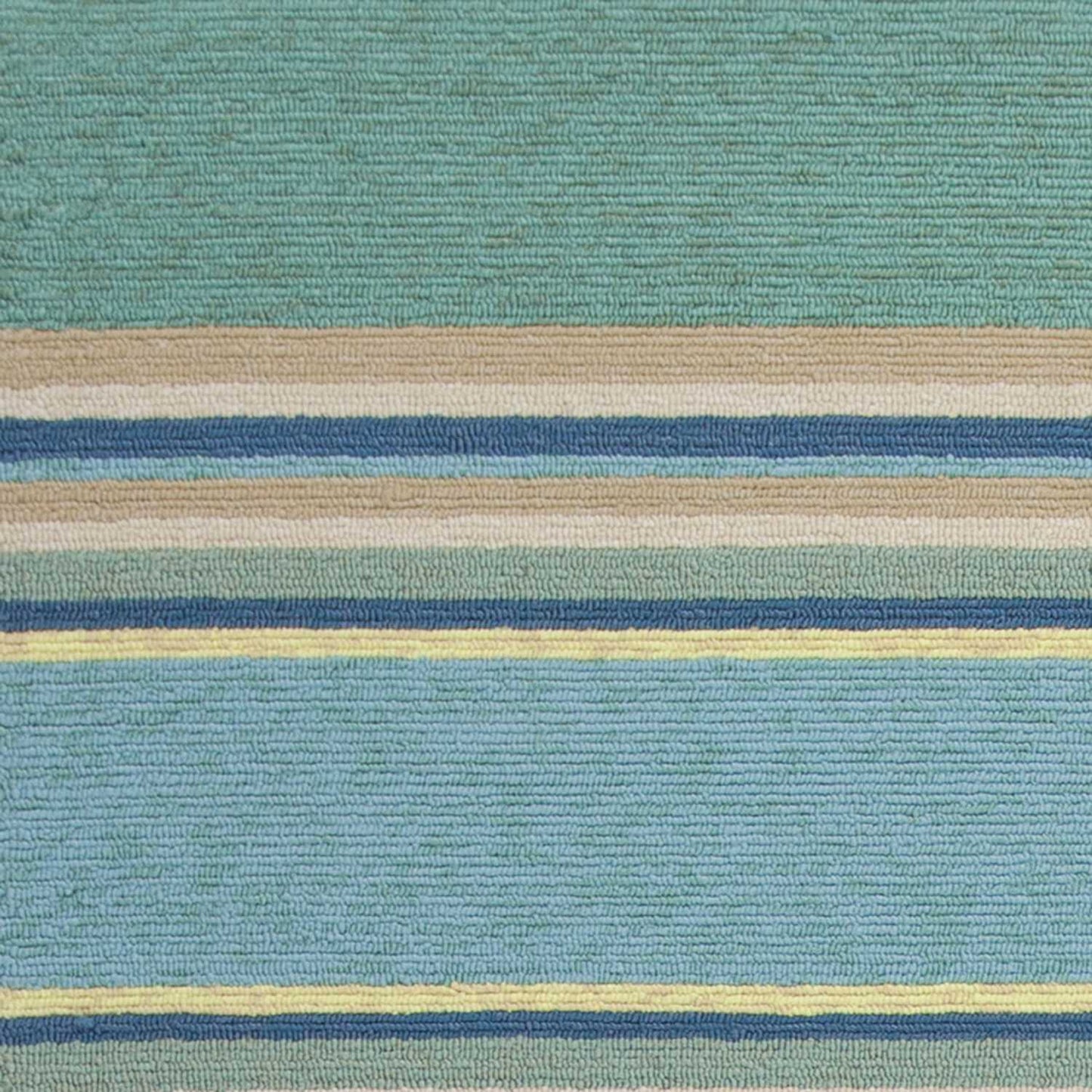 3' X 5' Blue Striped Handmade Indoor Outdoor Area Rug