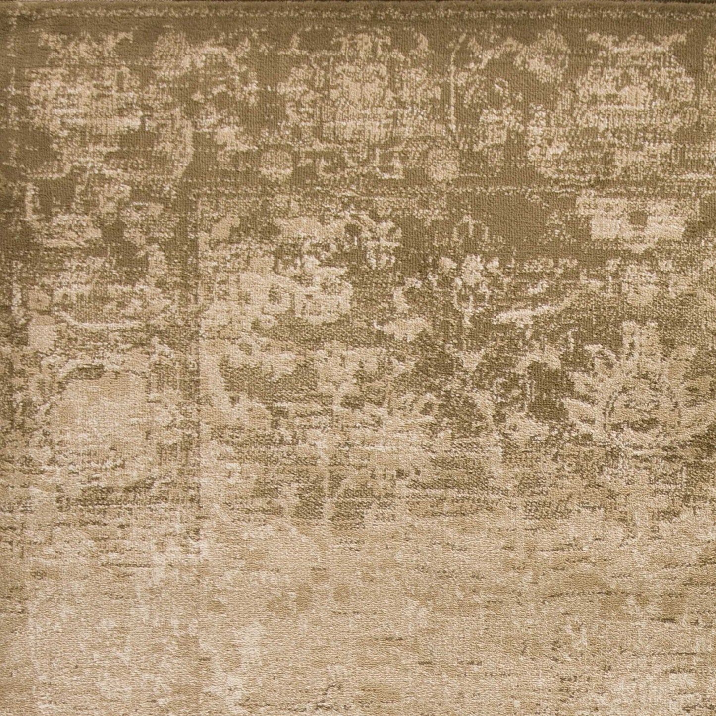 8' Beige Floral Runner Rug
