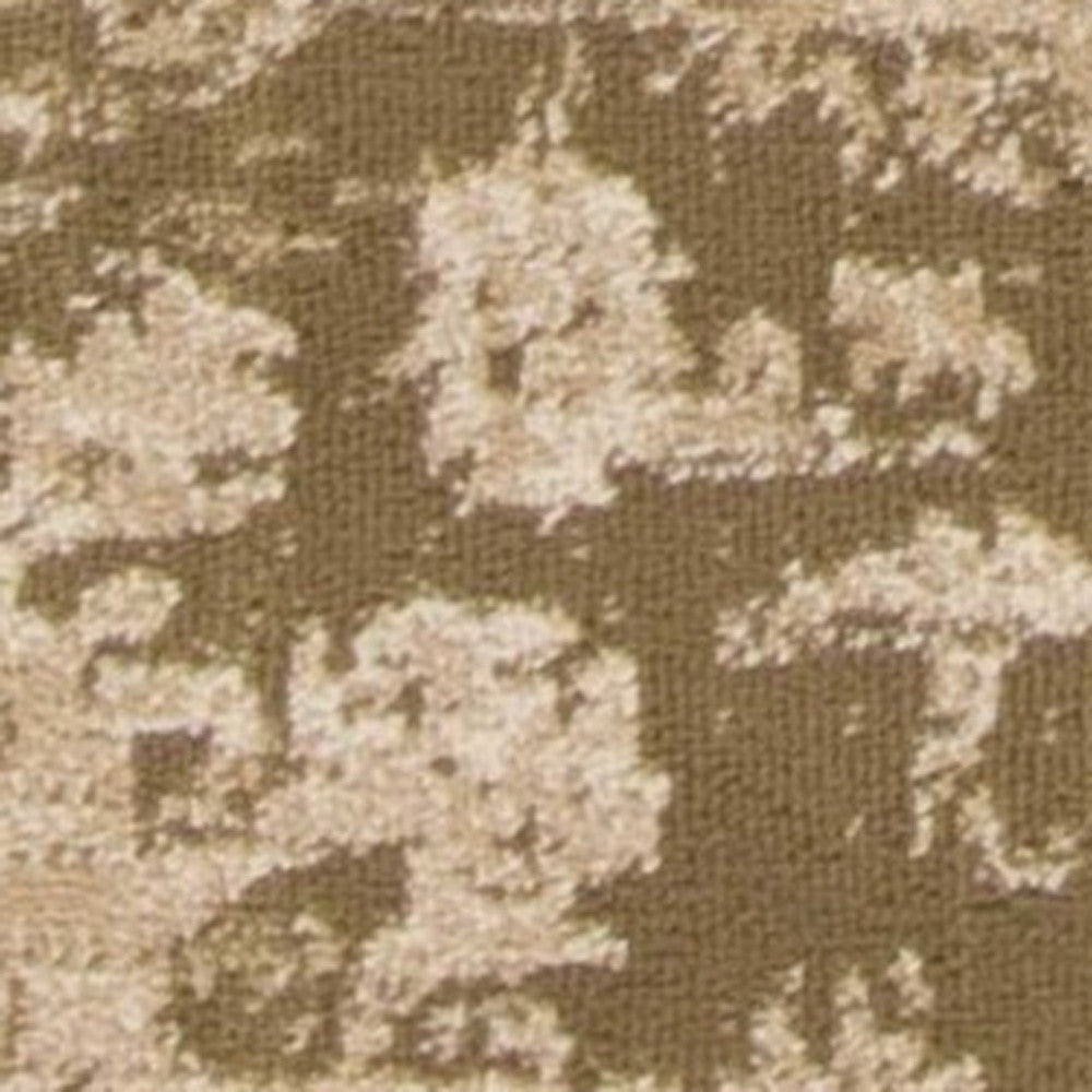 8' Beige Floral Runner Rug