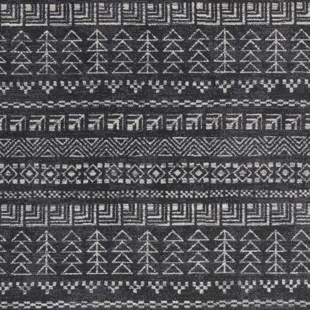 3' X 5' Gray Tribal Area Rug