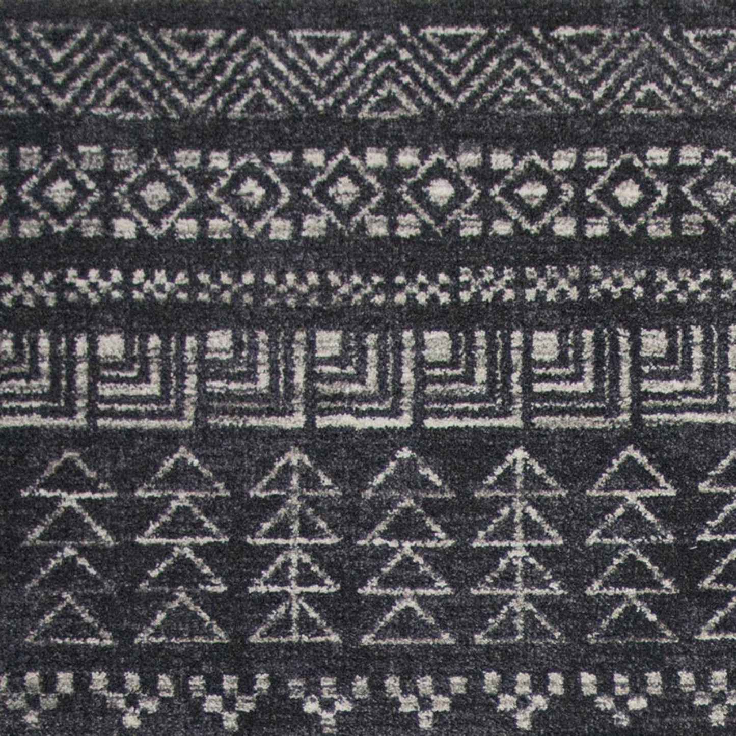 3' X 5' Gray Tribal Area Rug