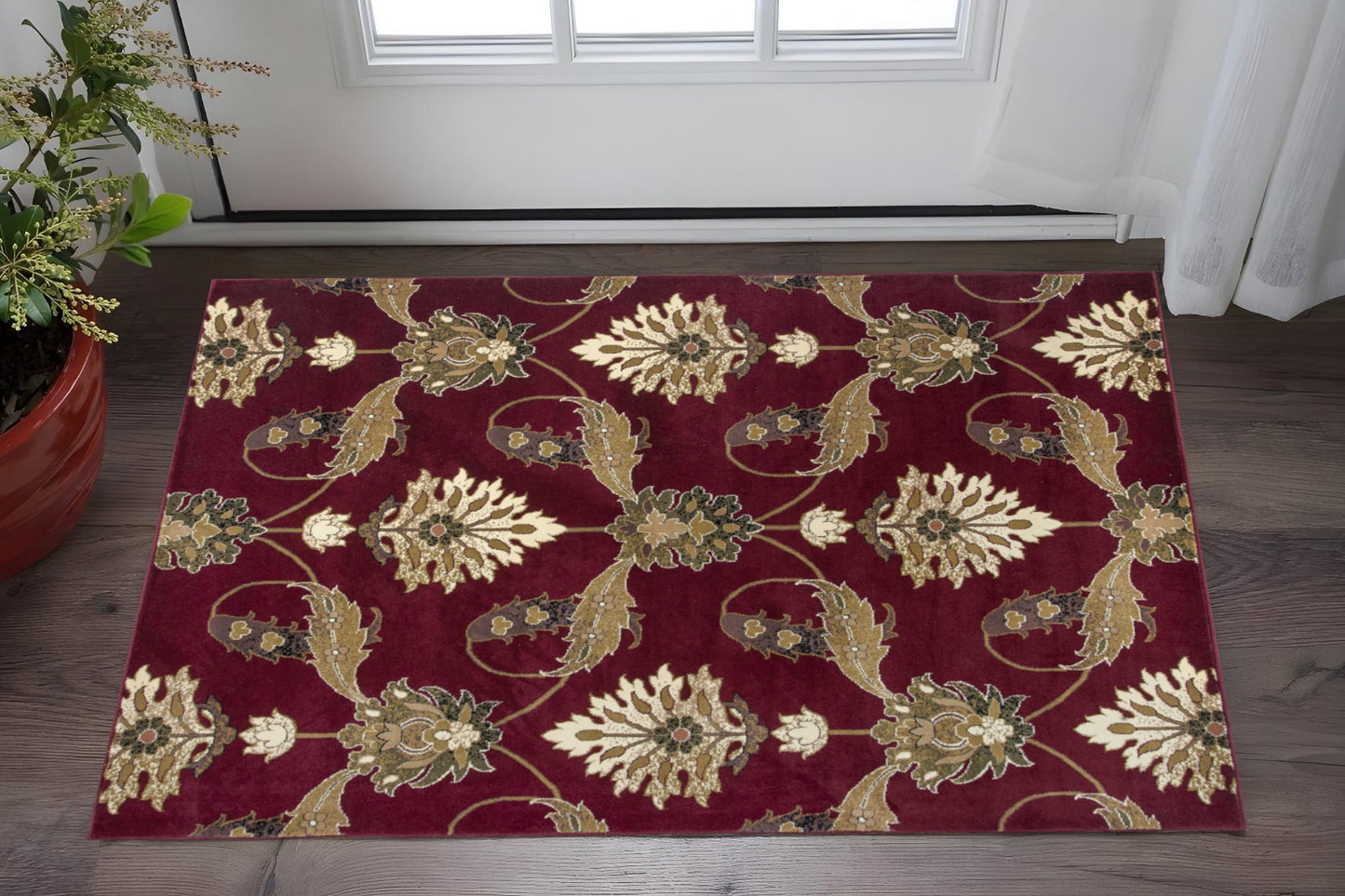 3' X 5' Red Area Rug
