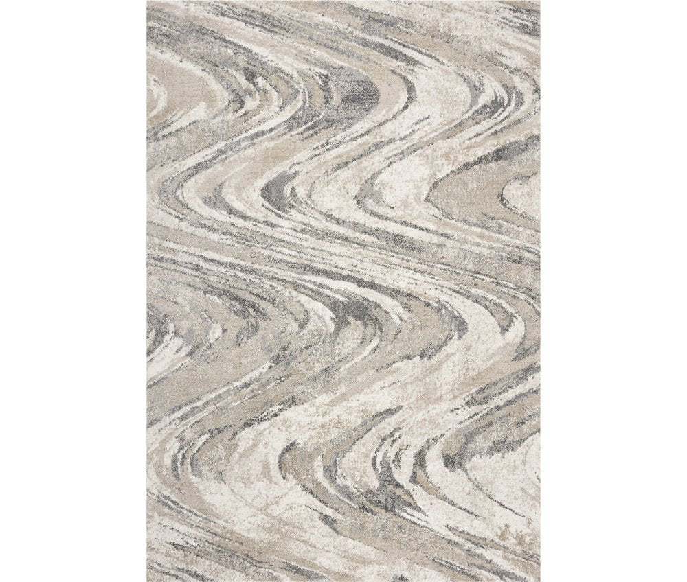 3' X 5' Gray And Tan Abstract Area Rug